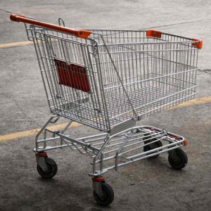 Grocery cart sanitizing